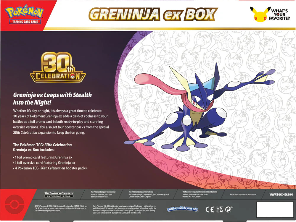 Pokémon 30th Anniversary: Greninja EX Box
