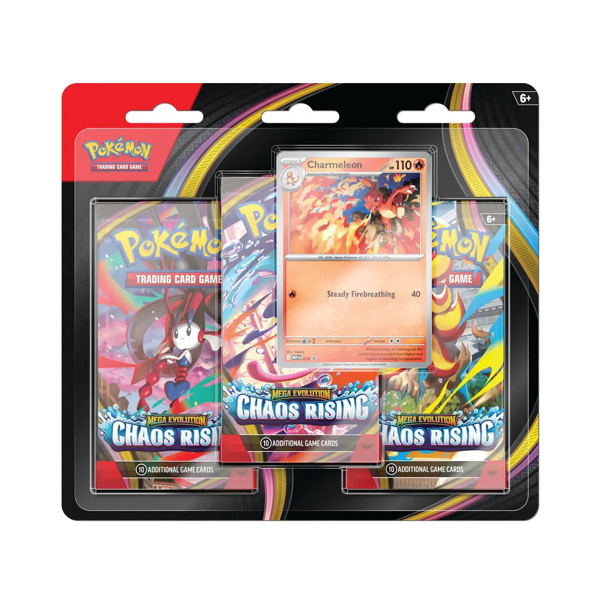 Pokémon Mega Evolution - Chaos Rising 3 Pack Blister Charmeleon