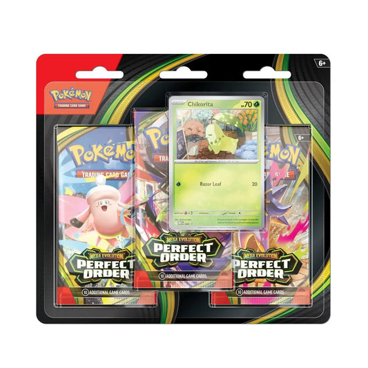 Pokémon Mega Evolution - Perfect Order 3 Pack Blister Chikorita