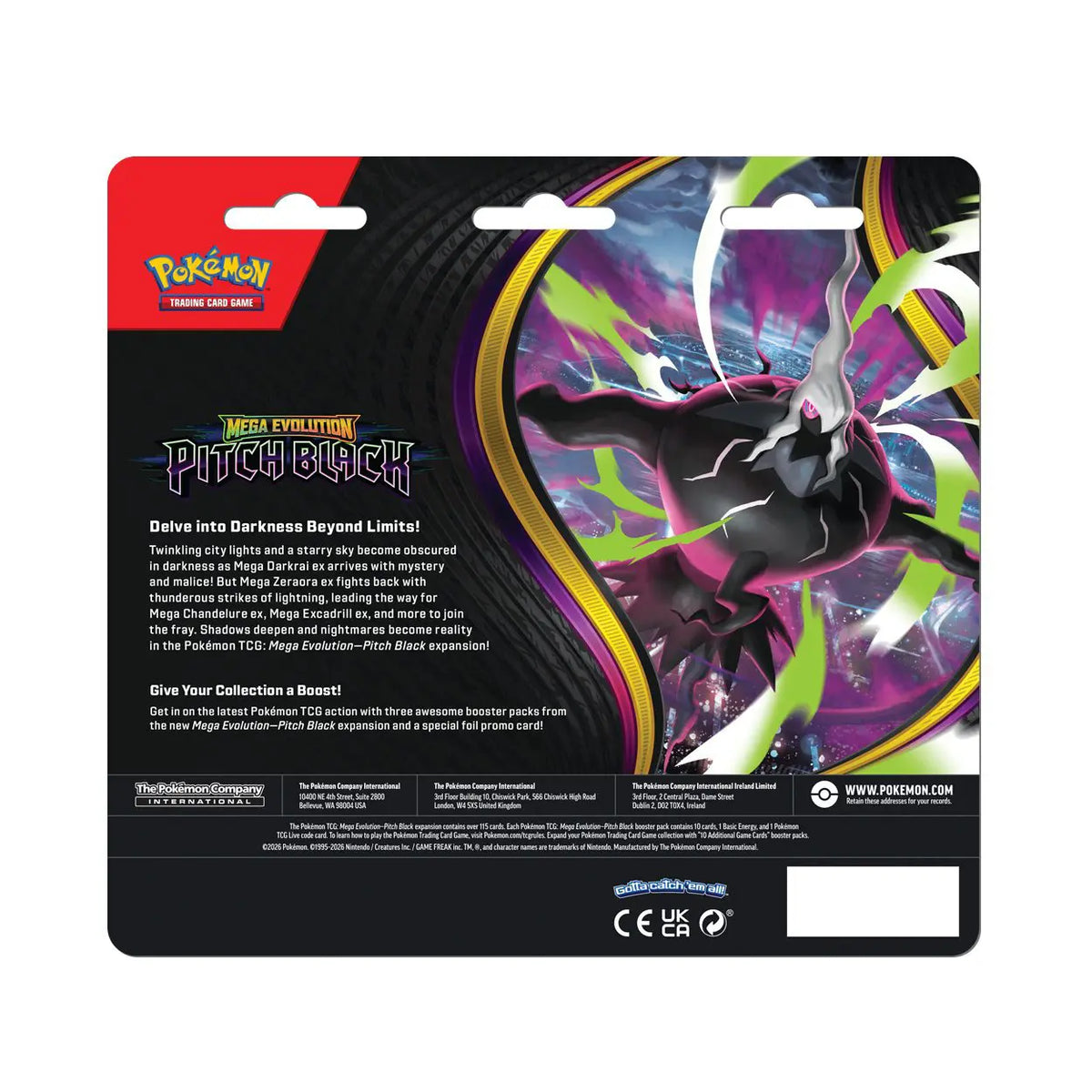 Pokémon Mega Evolution - Pitch Black 3 Pack Blister Binacle